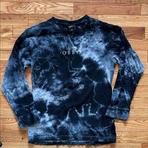 Obey Monochrome Tie-Dye Long Sleeve Shirt
